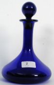 A good Thomas Webb Bristol blue glass sh