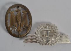 A German Nazi Third Reich Badge with eag