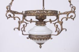 A good gilt metal rococo chandelier havi