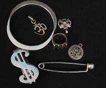 A collection of silver to include hallma