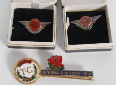 2 boxed Bristol Aircraft Co enamel badge