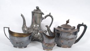 An Edwardian Elkington silver plate teap