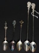 A collection of silver spoons to include