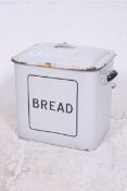A 20th century enamel bread bin in blue