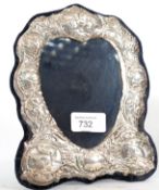 A vintage hallmarked solid silver heart