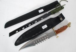 2 20th century hunting knives complete w