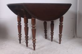 A 19th century French walnut pembroke dr