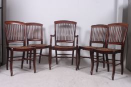 A set of 5 19th century mahogany dining