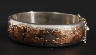 A sterling silver ladies bracelet overla