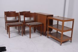 A 1970's retro teak wood drop leaf gatel