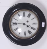 A Victorian ebonised mahogany  8 day wal