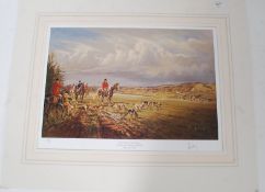 After John King. Mounted print signed by