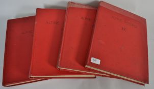 A collection of four vintage scrap album