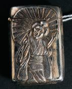 A 20th century silver plated match vesta