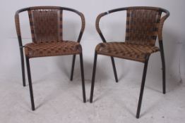 A pair contemporary whicker style cafe c