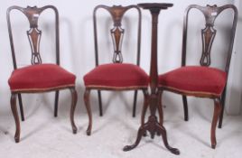 A good Edwardian mahogany torchere of he