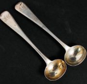 2x George III Georgian hallmarked silver