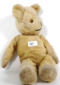 A 1930's mohair stuffed toy teddy bear