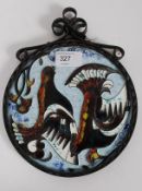 A 20th century decorated enamel painted