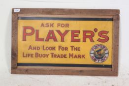 An original wooden vintage Players cigar