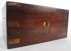 A  19th century Rosewood vanity box by F