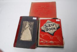 2 vintage scrap albums and portrait phot