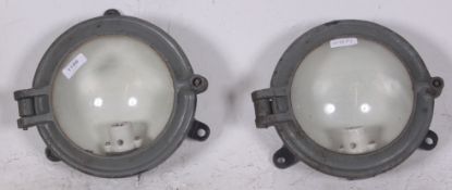 A pair of original vintage industrial bu