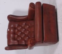 A 1950's retro vintage leather Chesterfi