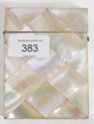 An early 20th Century mother of pearl ca