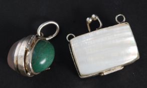 2 silver 925  metal perfume lockets one