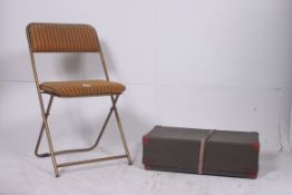 A retro 1950's French folding chair toge