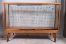 A 1950's oak shop haberdashery pigeon ho