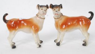 A pair of 19th century Staffordshire dog
