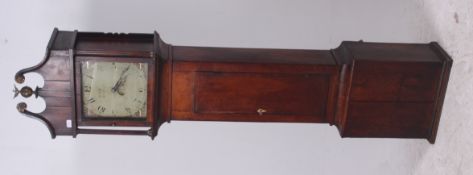 A 19th century oak cased painted face lo