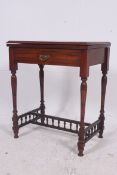 A late 19th century solid Mahogany inlai