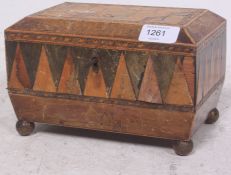 A 19th century brass footed specimen inl