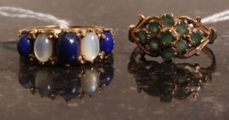 Two 9k gold dress rings. Weight 6,4g GW.