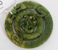 A 20th century Chinese oriental jade pen