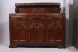 A 1930's Art Deco oak sideboard dresser