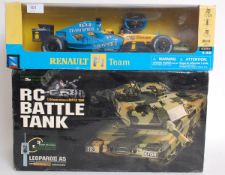 Two remote control vehicles: The first b