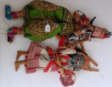 PUPPETS; Two original vintage Indian sty