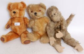BEARS; Two vintage stuffed toy teddy bea