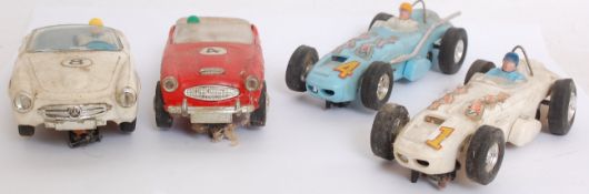 SCALEXTRIC; 4x vintage Scalextric racing