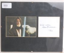 STAR WARS; Alec Guinness; A signed autog
