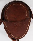 An Australian world war 2  military metal and brass cased navigators prismatic compass in leather
