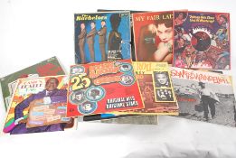 A collection of 45's in box to include Beatles 1st press EP Twist & Shout single and many others