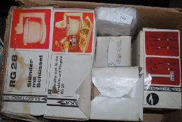 A retro 20th century  food mixer in original boxes together with several attachments