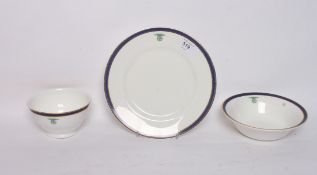 A collection of early Nazi Party / NSDAP Grundler of Berlin china. To include plate and bowls ( 3