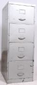 An Industrial 20th century metal office upright thin filing cabinet dating from the 1970's