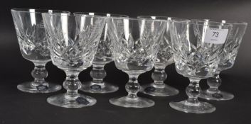 7x Stuart Crystal Port Of Hull Inauguration glasses, 1993.
